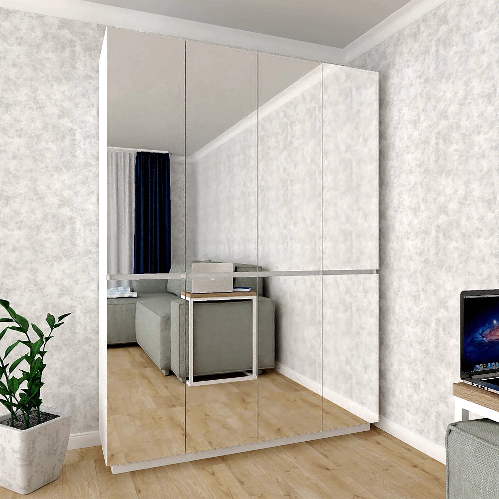 
                Шафа чотиридверна з дзеркалом HOLD №16d                