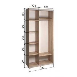 Шкаф-купе двухдверный 1100х600х2400
Шкаф-купе двухдверный 1100х600х2400