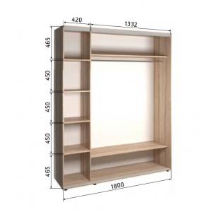 Шкаф-купе двухдверный 1800х450х2400
Шкаф-купе двухдверный 1800х450х2400