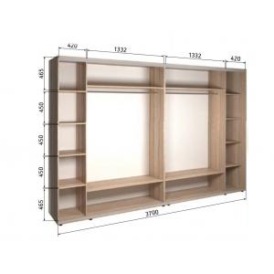 Шкаф-купе четырехдверный 3700х450х2400
Шкаф-купе четырехдверный 3700х450х2400
